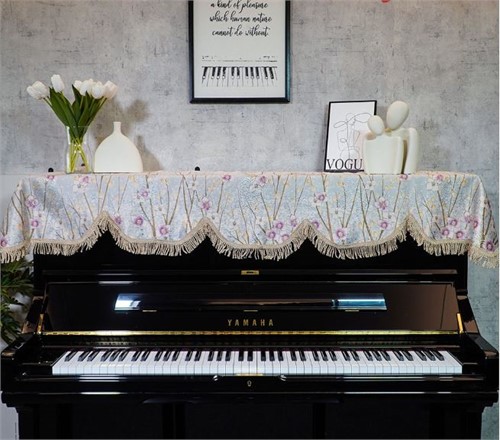 KHĂN PHỦ ĐÀN PIANO HỌA TIẾT CÀNH ĐÀO KU-021